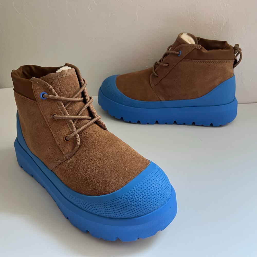 Ugg Neumel Weather Hybrid Boots M8/W9 in Chestnut Big Sky Blue Unisex Winter NEW